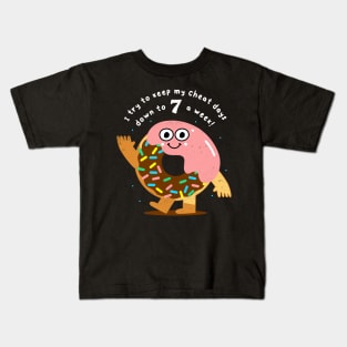 Funny Donut Diet Joke, Humor, Birthday Kids T-Shirt